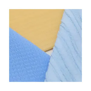 High quality Breathable sea and island series crepe striped jacquard polyester fabric