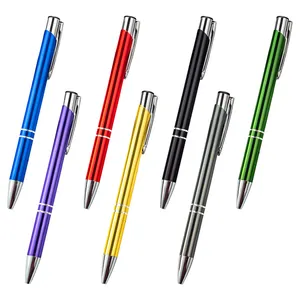 Benutzer definierte Ball Logo Kugelschreiber personal isierte Werbung Günstige Werbe aluminium mit Firma Rollerball Geschenk Metall Gel Pen
