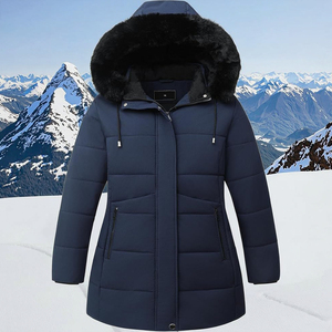 Chaqueta acolchada ligera reversible personalizada para mujer, tela impermeable y transpirable de invierno con logotipo de cristal, forro de seda con patrón sólido - Product Image 1