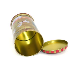 Boîte circulaire à huit tons sur le thème de Noël, personnalisée, en étain, avec cloche musicale rotative à ressort, pour l'emballage alimentaire - Product Image 5