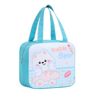 Fooen <span class=keywords><strong>TV13</strong></span> 2-Personen Thermische Aluminiumfolie Isolierte Lunchbox-Tasche mit Oxford-Material Reißverschluss Cartoon-Design Tragbar - Product Image 6