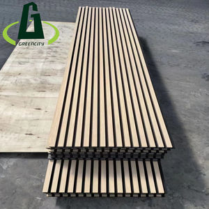 Les panneaux en bois de barrière de mur de latte acoustique de feutre de polyester de tissu d'Eco ont mené le panneau acoustique noir 2 pouces - Product Image 3