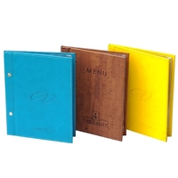 Porte-menu en cuir personnalisé A5, porte-cartes de boissons pour restaurant, reliure de menu, dossier de menu