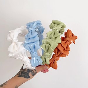 Accesorios para el cabello para niña, diadema de lazo completo, cinta para el pelo de tela de hilo, lazo de princesa, Aro para el pelo en primavera - Product Image 4