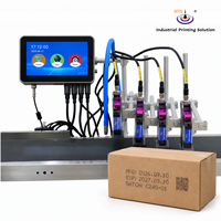 1-8 Printhead Terintegrasi Online Thermal TIJ Inkjet Printer 600 Dpi Pencetak Kode Tanggal Batch untuk Kotak Karton Tinggi Cetak 101mm