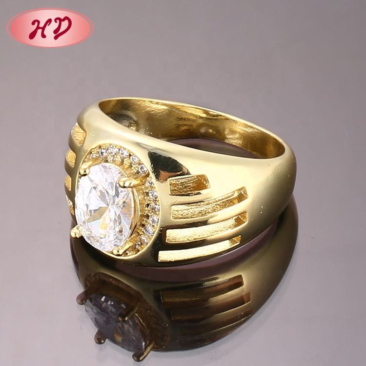Anillo de oro de gramos con diamante de 0,3 quilates para hombre, sortija  de 14k con diseño personalizado
