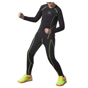 Ensembles de compression unisexe de haute qualité pour l'entraînement de gym Nouveau design de vêtements de yoga pour enfants adultes Confortable Respirant Solide Plus Size - Product Image 2