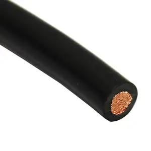 1/0 2/0 Cabos de alimentação flexíveis de bateria trançada resistente a óleo preto bainha de PVC 600V