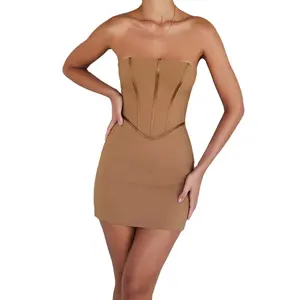 YJ22328 automne vêtements pour femmes 2022 nouvelle jupe sexy slim taille type poisson tube top jupe robe