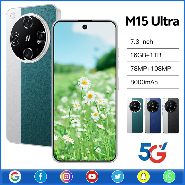 High quality mini phone m15 ultra Mobile Phone with 4G/5G Dual Sim Card