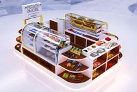 Einkaufszentrum Einzelhandel Fast-Food-Vitrine Maßgefertigte Süßigkeiten-Kiosk-Vitrine Nuss-Ausstellungsvitrine zum Verkauf