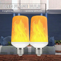 Bombilla LED con Efecto de Llama, con Sensor de Gravedad, 3 Modos de Iluminación Intermitente, 7W, E27, E26, B22, Cuerpo de Aluminio, Llama Simulada