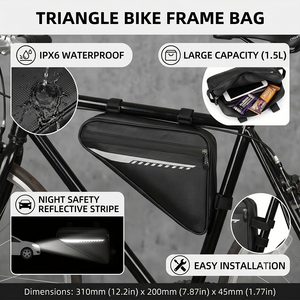 2026 Outdoor Waterproof Bicycle <b>Triangle</b> Bag Upper Tube Bag Front Beam Bag Large Capacity Mountain Riding Equipment Bike Pouch - Product Image 1
