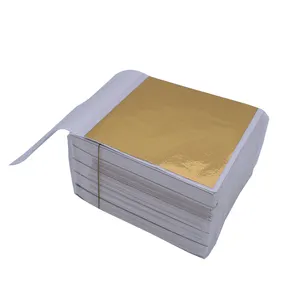 Factory price 8 X 8.5 cm 1000 sheets a pack colorful B Gold Taiwan gold leaf foil