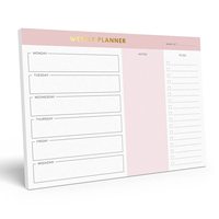 Bloc-notes hebdomadaire personnalisé à détacher pour la liste de tâches de la semaine, fournitures de bureau, décoration de la maison, bloc-notes pour réfrigérateur