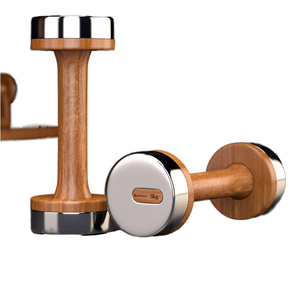 <span class=keywords><strong>Haltères</strong></span> en bois et en acier inoxydable, plusieurs tailles disponibles, adaptés aux exercices de fitness - Product Image 3