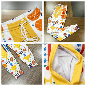 Pantaloni da <span class=keywords><strong>Calcio</strong></span> per Ragazzi Personalizzati, Pantaloni Lunghi con Sublimazione e Cintura Elastica con Coulisse, Tute da Baseball per Bambini OEM - Product Image 4