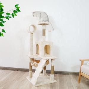 Pohon Kucing Memanjat Besar Kayu Mewah Tempat Cakar Pohon Kucing Menara Kondominium - Product Image 3