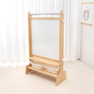 <span class=keywords><strong>Chevalet</strong></span> en bois Montessori réglable, double face, tableau blanc magnétique avec plateau de rangement - Product Image 5