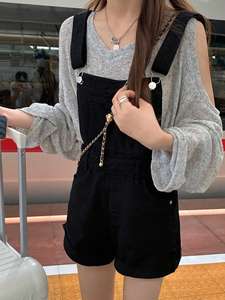 <strong>Women</strong> <strong>Salopette</strong> Jean Short Jumpsuit Plain Adjustable Strap Denim Overalls Shortalls <strong>Women'S</strong> Denim Jeans Overalls - Product Image 3