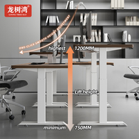 Bureau de travail ergonomique électrique, table de bureau, bureau réglable en hauteur pour le travail
