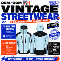 Veste matelassée de montagne Alpine Summit OEM personnalisée, 3 couches, imperméable 20000MM, coutures entièrement scellées, capuche anti-tempête, unisexe, pour l'extérieur