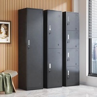 Casier métallique antivol à porte simple en acier avec serrure sécurisée pour vestiaire d'employés