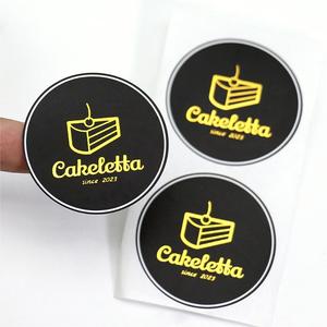 Custom Product logo Gold Foil Stickers Printing square Waterproof Transparent Packaging Labels for Perfume Bottles