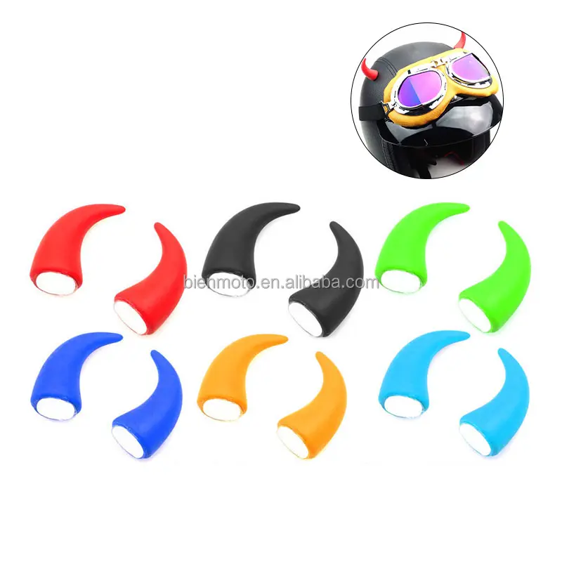 Stiker dekorasi helm sepeda motor, 2 buah dekorasi helm sepeda motor, aksesori sepeda motor mobil hiasan tanduk setan