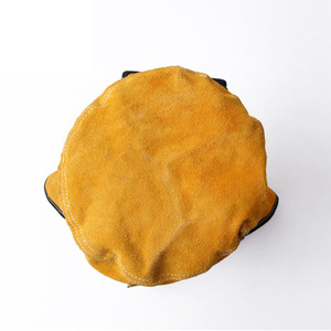 Máscara de soldadura de cuero estilo diadema, de piel de vaca, antisalpicaduras, para soldadura eléctrica, corte por gas y protección contra el desgaste. - Product Image 2