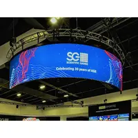 Curved Soft Flexible LED Video Wall Display Screen for Exhibition Shop Store