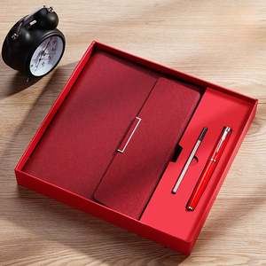 Custom Logo Leather Hardcover <b>Folded</b> <b>Pen</b> Set with Promotional Notebook for Graduation Christmas Chinese New Year - Product Image 2