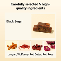 XiaoShanLong Quatre Substances : Cubes de Sucre Noir, Dattes Rouges, Baies de Goji, Rose – Soin Menstruel au Sucre Brun, Emballés Individuellement, Vente en Gros