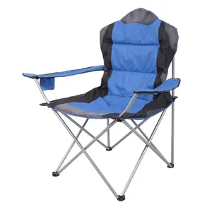 Asiento y respaldo totalmente acolchado portátil para exteriores con portavasos y reposabrazos, silla plegable para acampar en la playa y Deportes