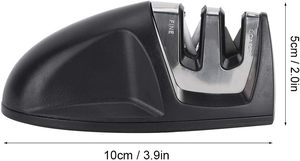 Aiguiseur de couteaux domestique à 2 étapes, noir, idéal comme cadeau - Product Image 5