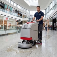 Autolaveuse autoportée 24V 100Ah à batterie 2200 ㎡ Efficacité pour les grands centres commerciaux, supermarchés, centres d'achats