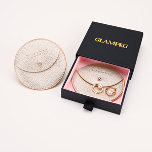 High Quality Luxury Jewelry Packaging <b>Box</b> with Snap Button Pouch for Ring <b>Earring</b> Necklace <b>Gift</b> - Product Image 1