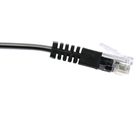 4P2C cobre trenzado 26AWG Cables teléfono enchufe Modular RJ9/RJ11 4P4C conector teléfono auricular cable