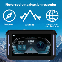 Lancol MT-65 HUD Universal para Motocicleta, Pantalla LCD HD de 5 Pulgadas, Carplay Inalámbrico, Bluetooth 5.0, GPS Integrado, WiFi, Consumo de Combustible, Reloj