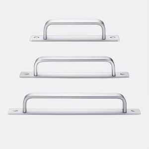 Tirador vertical de aleación de aluminio negro de venta directa de fábrica, mango largo para cajones, armarios de dormitorio, puertas de gabinetes y uso en herrajes de muebles. - Product Image 4