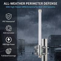 Antena Omnidireccional de Fibra de Vidrio de 50W, Bloqueador de Señal RF, Antena Anti-Drones, GSM 3G 4G 5G, Antena de Fibra de Vidrio Resistente al Agua