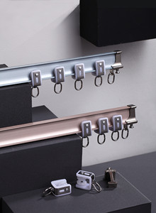 Tringles à <span class=keywords><strong>rideaux</strong></span> Boningsi W11 en aluminium, contemporaines, modernes, antirouille, robustes, élégantes, longueur personnalisable, pour salon, mariage - Product Image 2