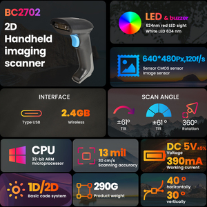 Escáner de Códigos de Barras CMOS 2D, Lector de Códigos QR, Data Matrix, PDF417, USB, Sin Controlador, en Stock, para IOS y <span class=keywords><strong>Android</strong></span> - Product Image 2