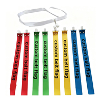 Drapeaux de football de sport pour adultes, personnalisables avec logo, couleur et design, acceptant la personnalisation, réglables, imprimés numériquement, avec ceinture réglable