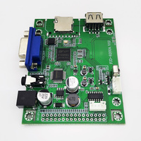 Module PCBA de lecteur vidéo multimédia personnalisé Fujingdian FJD-8200A, décodeur MP4, lecture HD, communication par port série VGA/CVBS