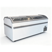 Congélateur coffre compact double face Durance de 270 L avec vitre incurvée pour aliments surgelés, produit en usine