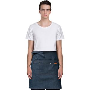 2025 Unisex Denim Half <b>Apron</b> <b>Waitress</b>/Waiter Waist <b>Apron</b> for Restaurant Cafe Hotel or Bar - Product Image 2
