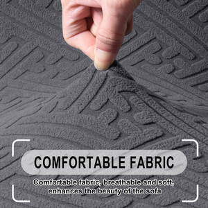 <span class=keywords><strong>Funda</strong></span> de Sofá Seccional Moderna Antideslizante con Patrón Jacquard Geométrico Sólido, Tamaño Personalizable - Product Image 3