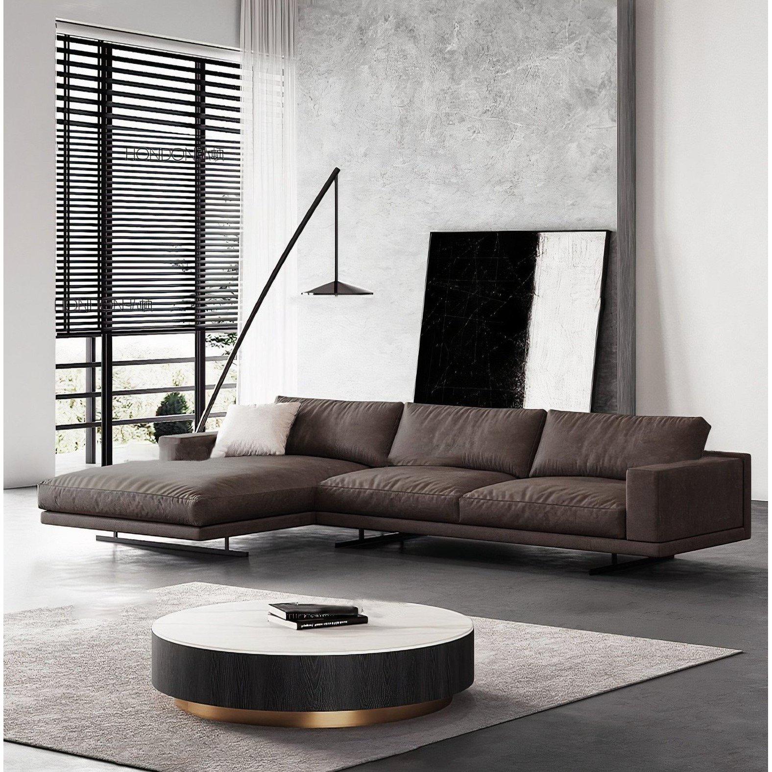 Luxury sectional lounge home furniture couches metal base woven fabric living room sofas