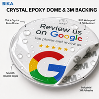 Carte NFC SIKA pour avis Google, carte de visite, carte de membre, puce NTAG213, étanche, paiement hôtelier